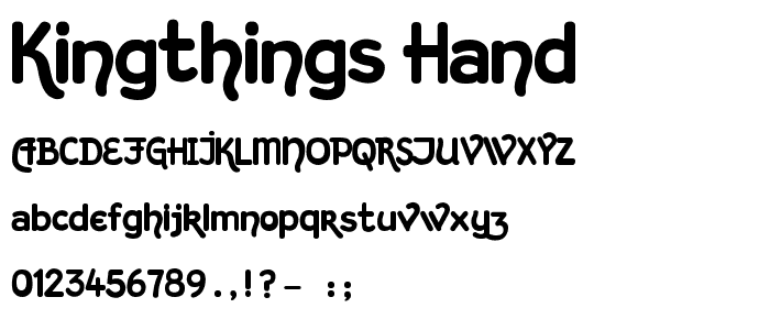 Kingthings Hand font